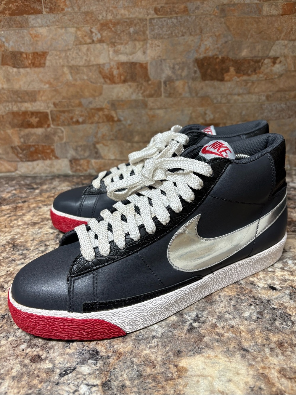 NIKE BLAZER 2007 ANTHRACITE METALLIC SILVER 315877-001 Size 10